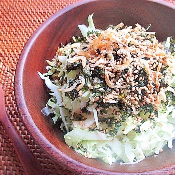 小エビと焼き海苔たっぷり♪キャベツサラダ